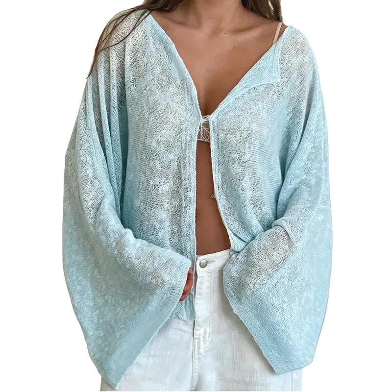 The Light Blue boat neck cardigan