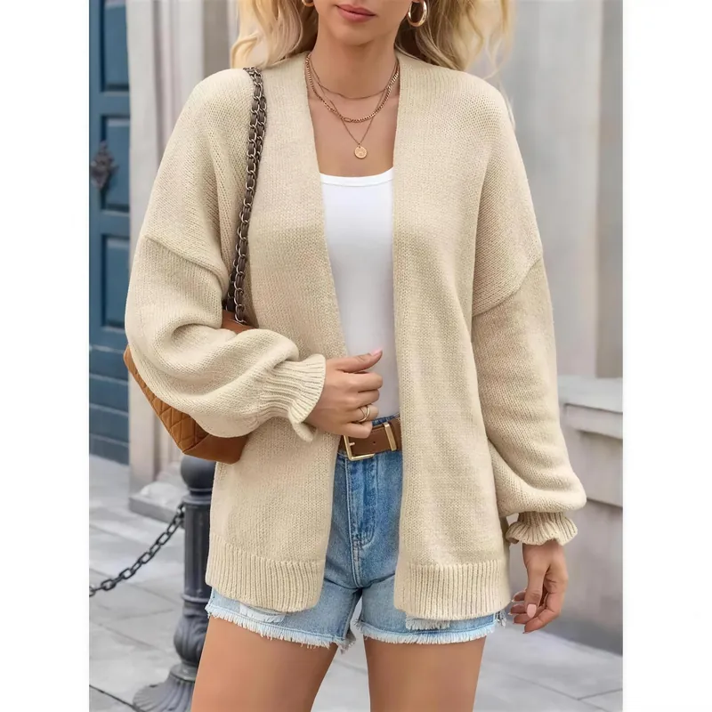 The same cardigan in beige