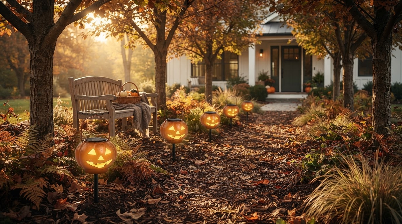 Do Solar Pumpkin Decor Light stakes work in autumn shade?
