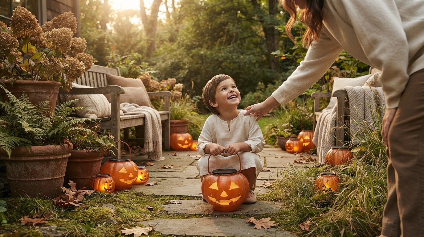 Solar Pumpkin Decor Light Setup Without Outdoor Plugs