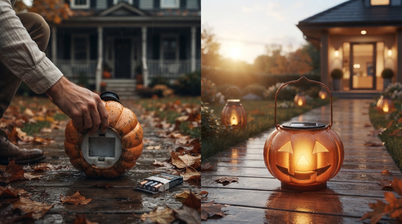 Why choose Solar Pumpkin Decor Light for outdoor Halloween?