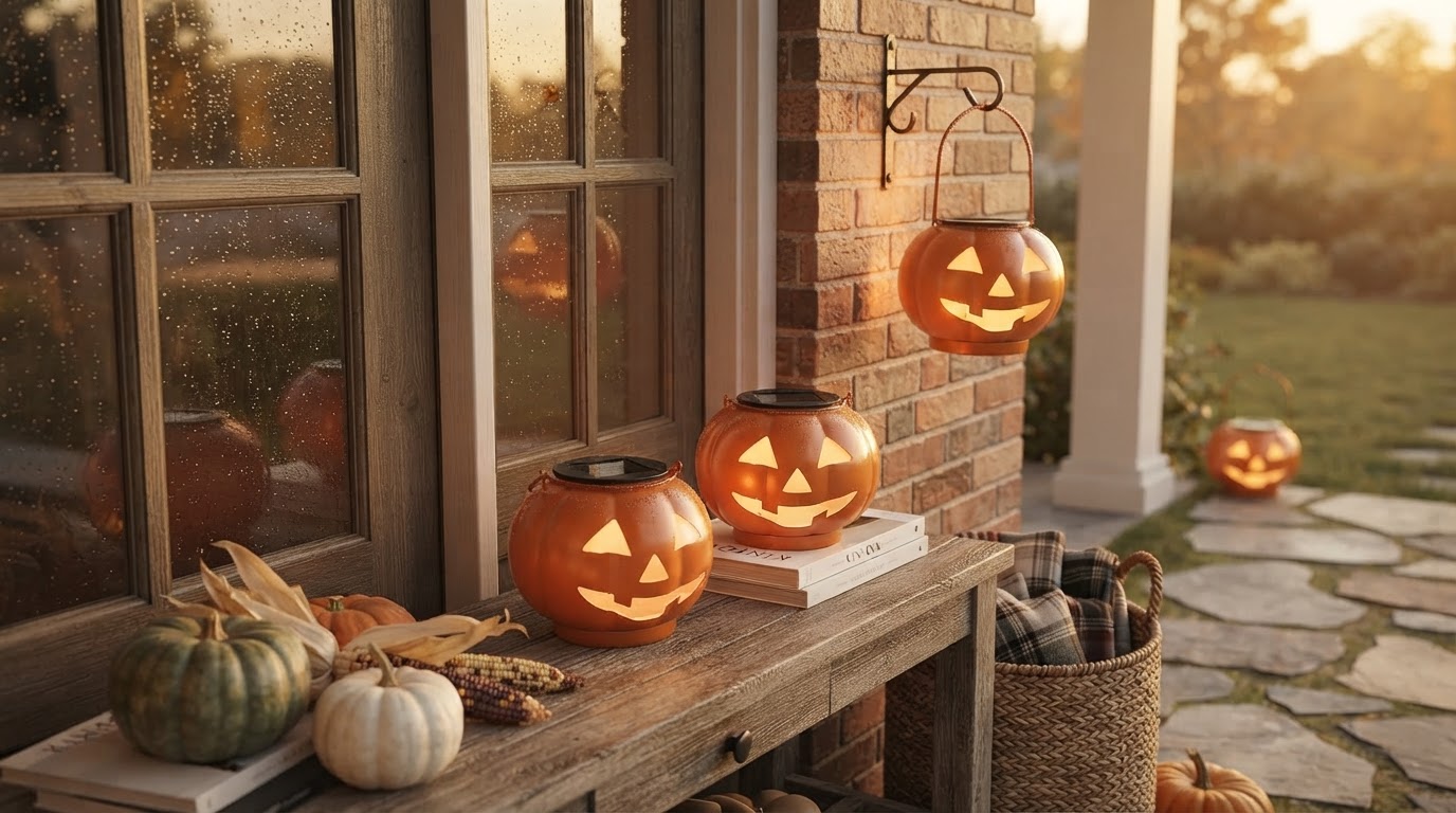 Weatherproofing Yard Displays with Solar Pumpkin Decor Light