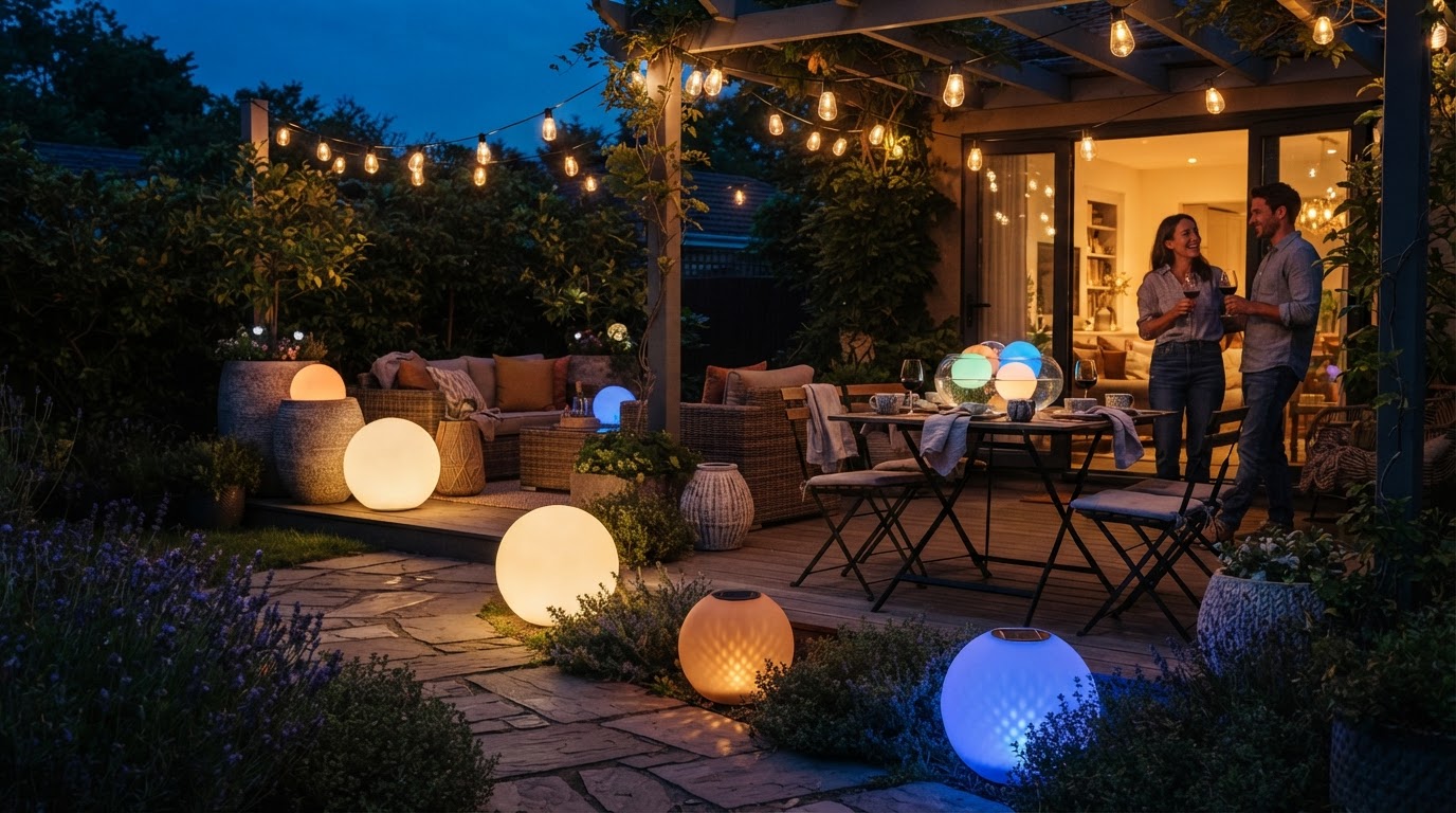 5 Festive Nighttime Party Lighting Ideas Using Solar Spheres