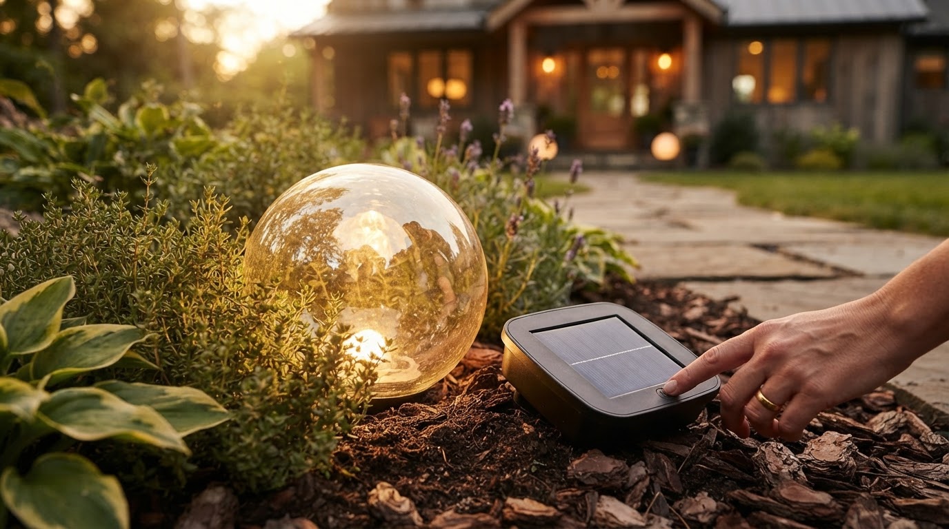 How do Solar Globe Light crystal ball fixtures function?
