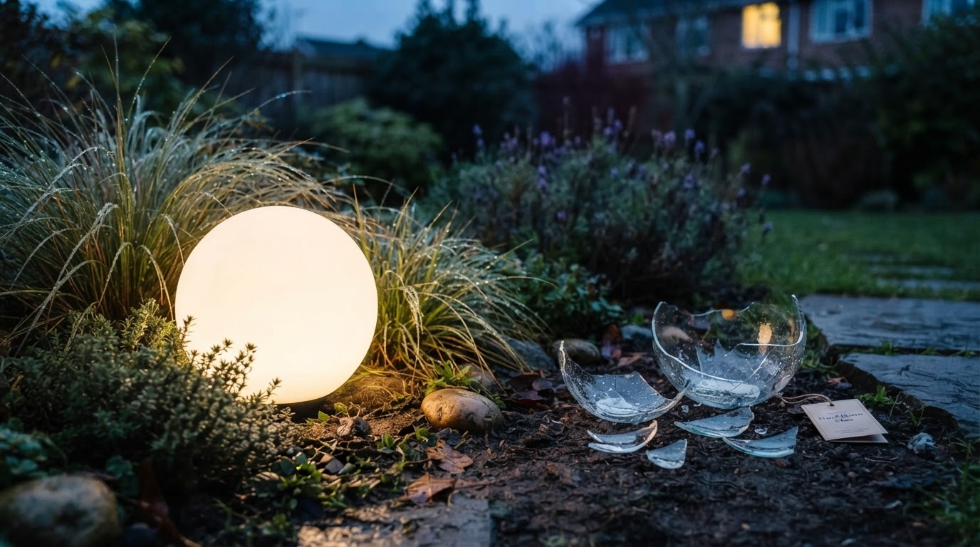 Solar Globe Light Durability vs. Fragile Garden Glass
