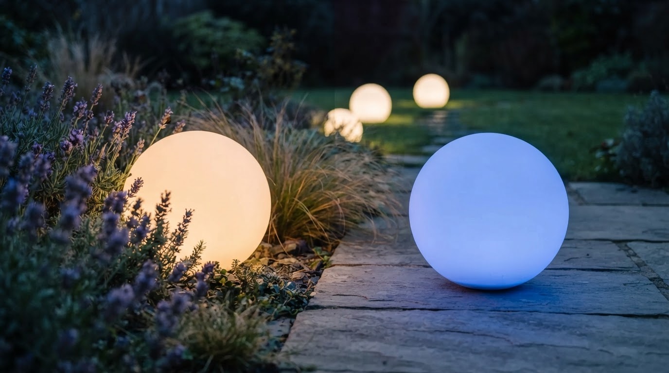 Solar Globe Light Color Dynamics and Spectral Precision