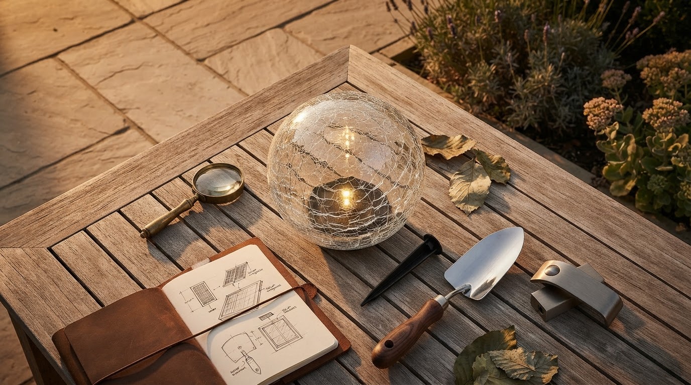 Solar Globe Light Performance in Crackle Glass Systems
