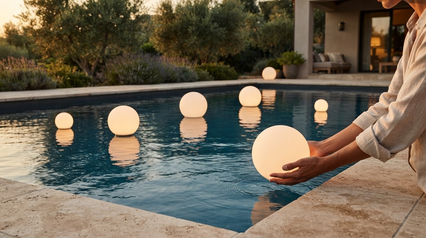 Solar Globe Light Performance for Floating Pool Use