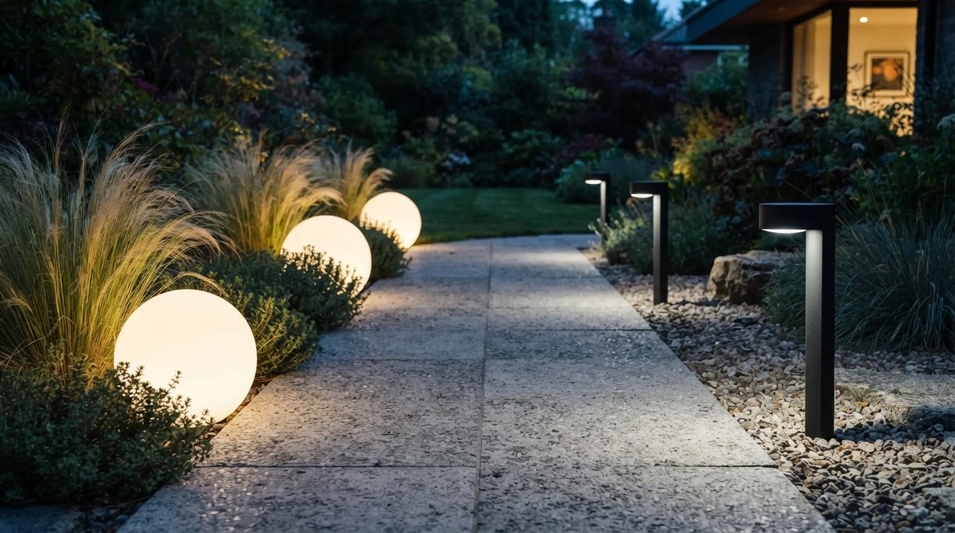 Solar Globe Light Performance for Modern Walkways