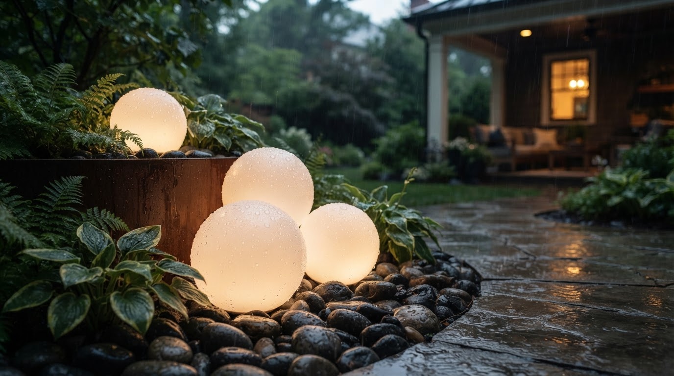 Can Solar Globe Light withstand heavy patio rain?