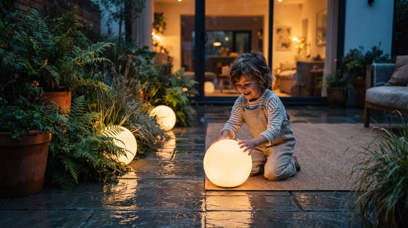 Solar Globe Light Placement for Wet Patios
