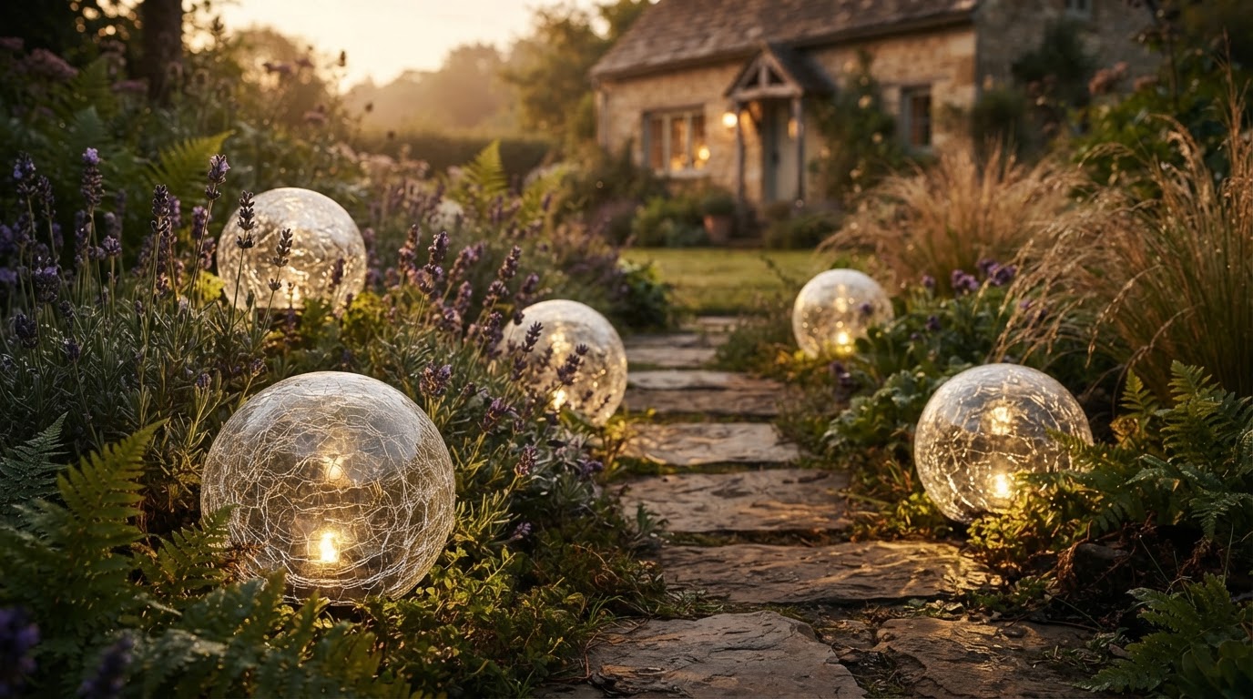 Why choose Solar Globe Light crackle glass ball lights?