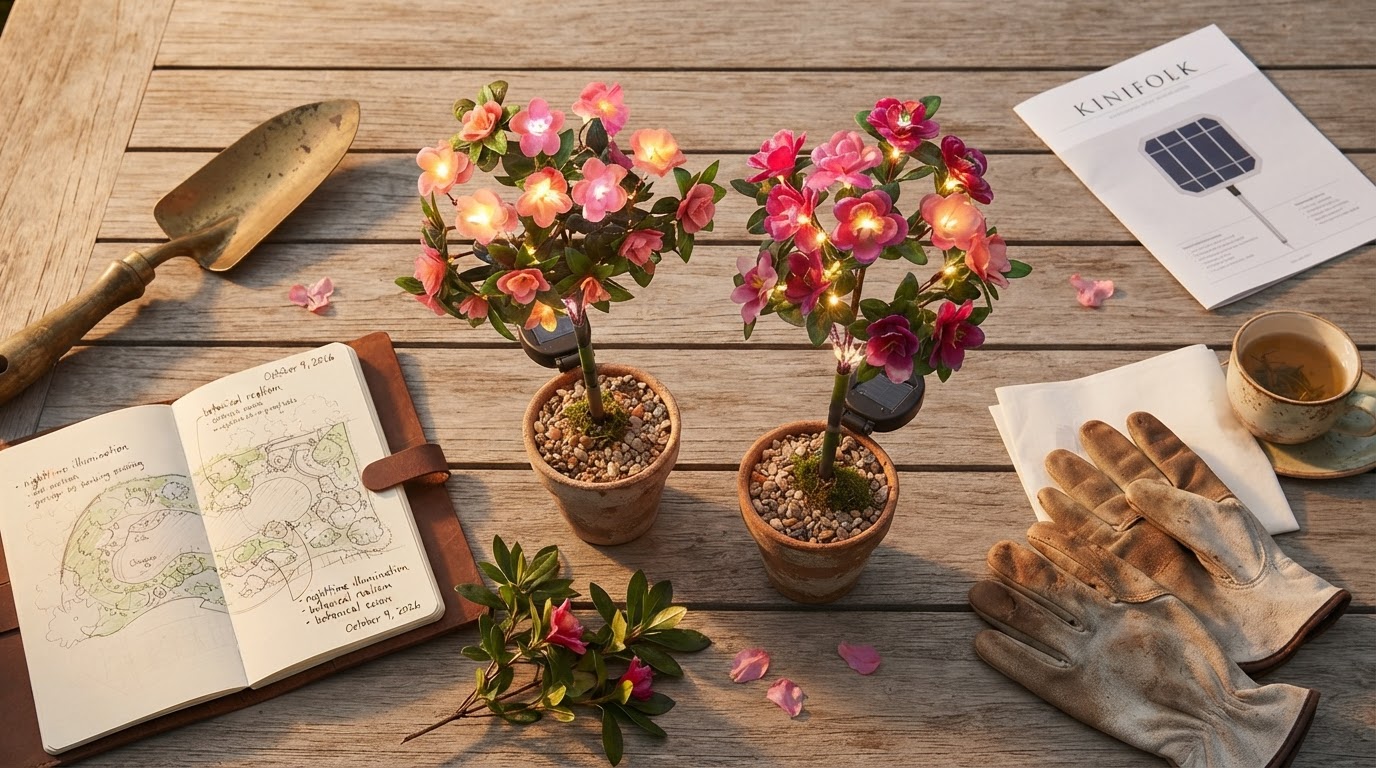 Integrating Solar Azalea Lights Into Pink Landscape Designs