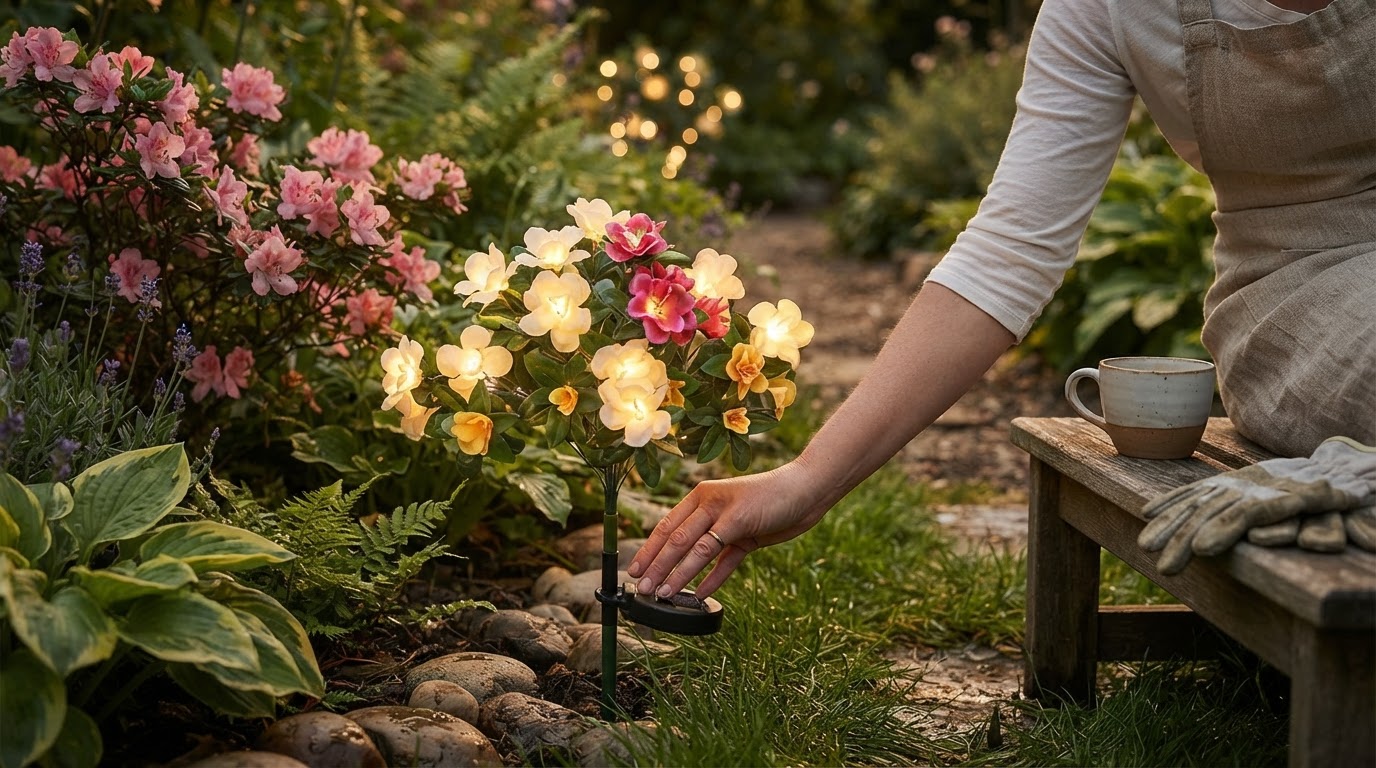 Do Solar Azalea Lights look realistic in a garden?
