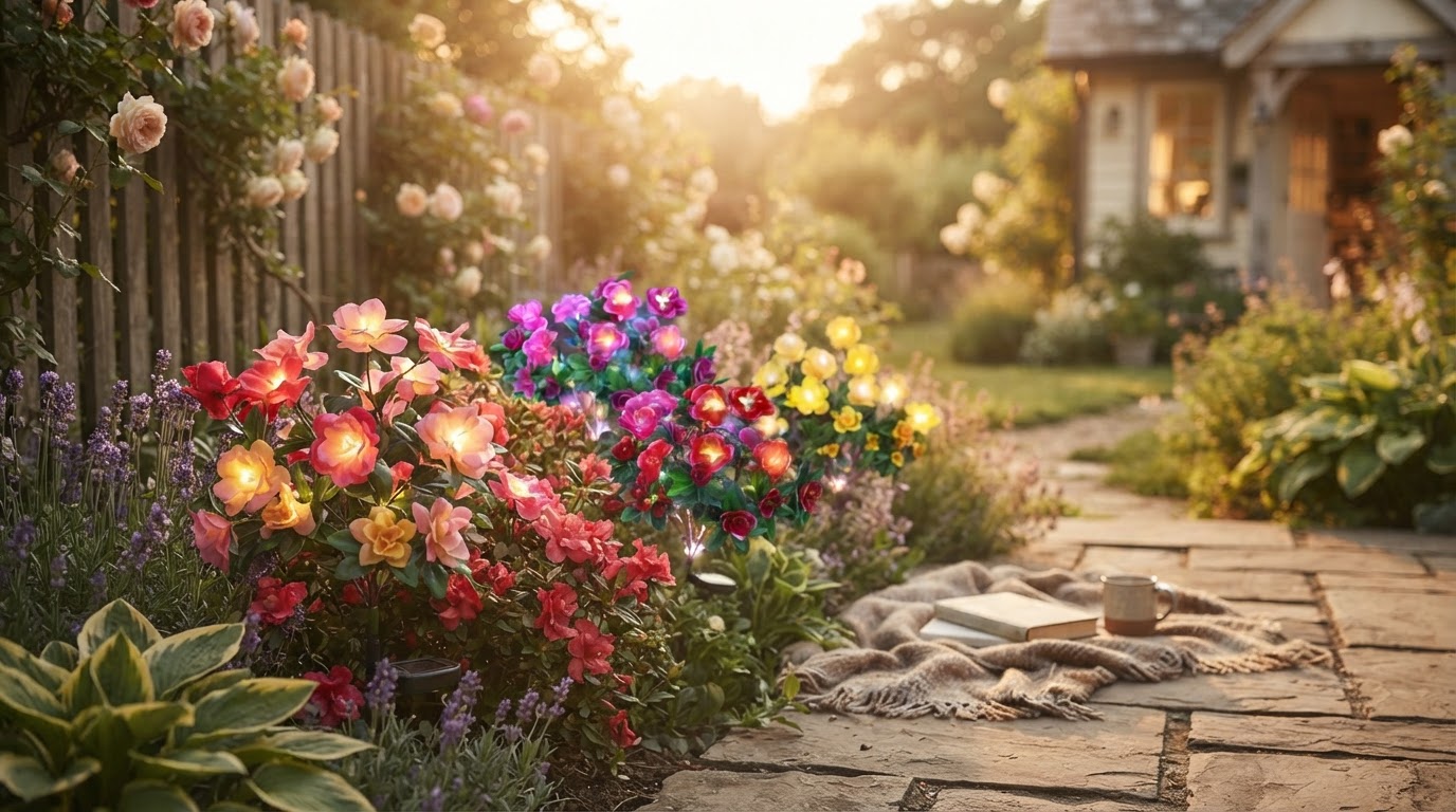 Do Solar Azalea Lights look like real flowers?