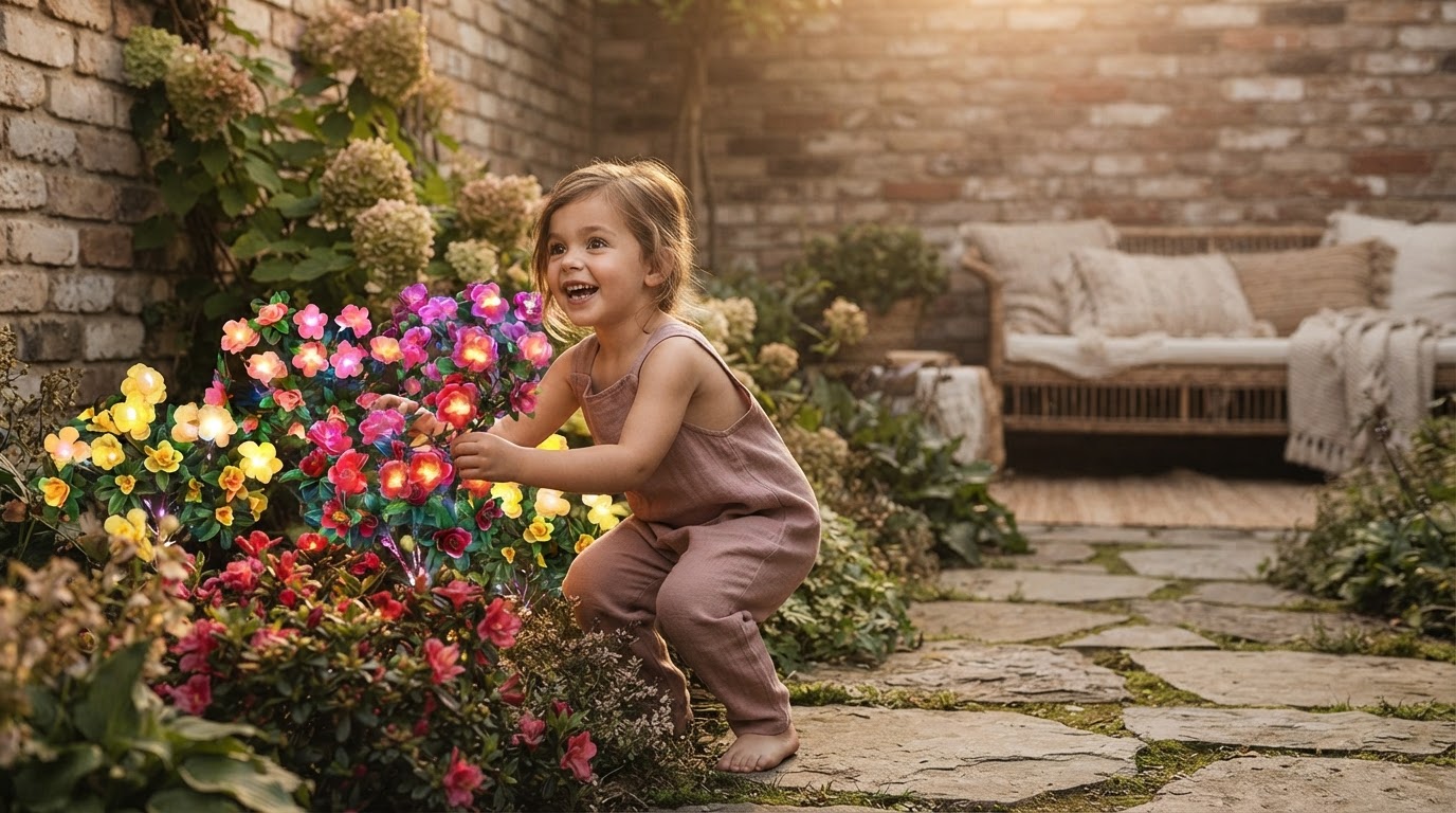 Solar Azalea Lights and Strategic Backyard Accents