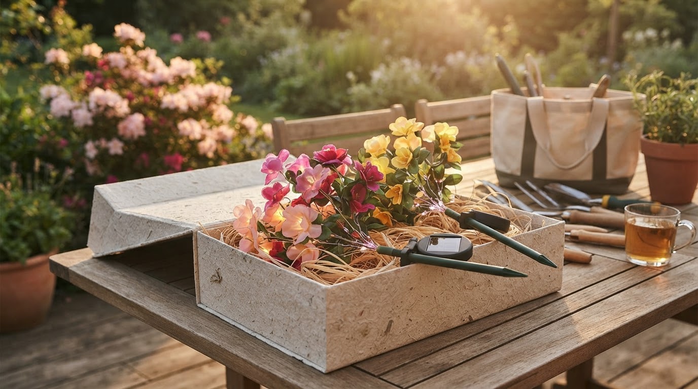 Solar Azalea Lights Framework for Landscape Flowers