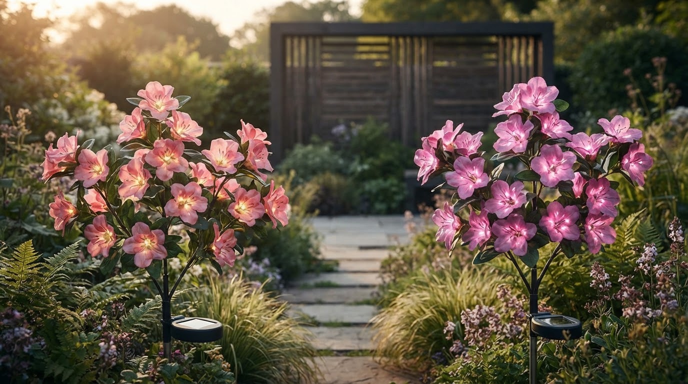 Solar Azalea Lights and the Pink Garden Aesthetic