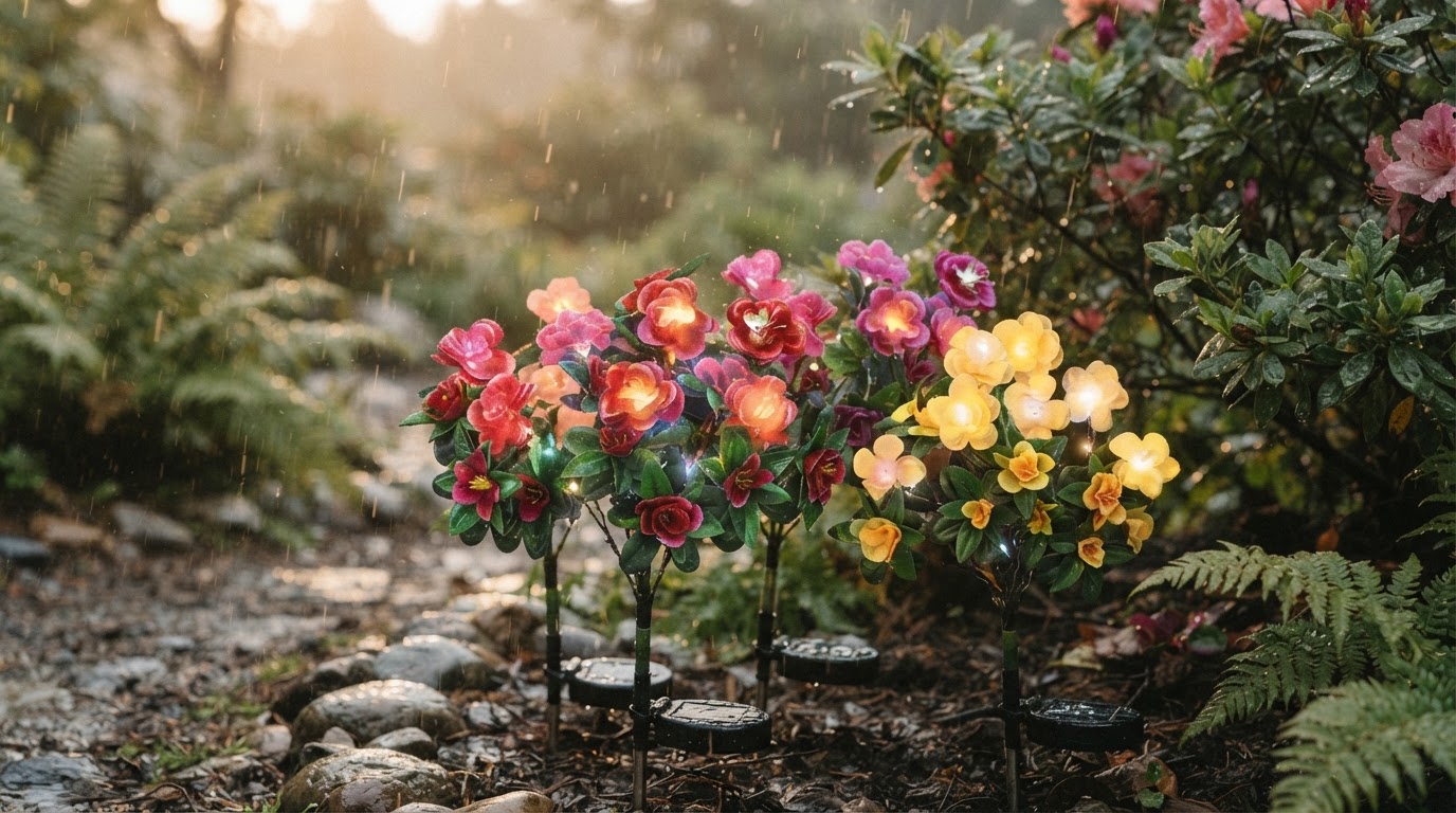 Solar Azalea Lights Durability for Wet Weather Resilience