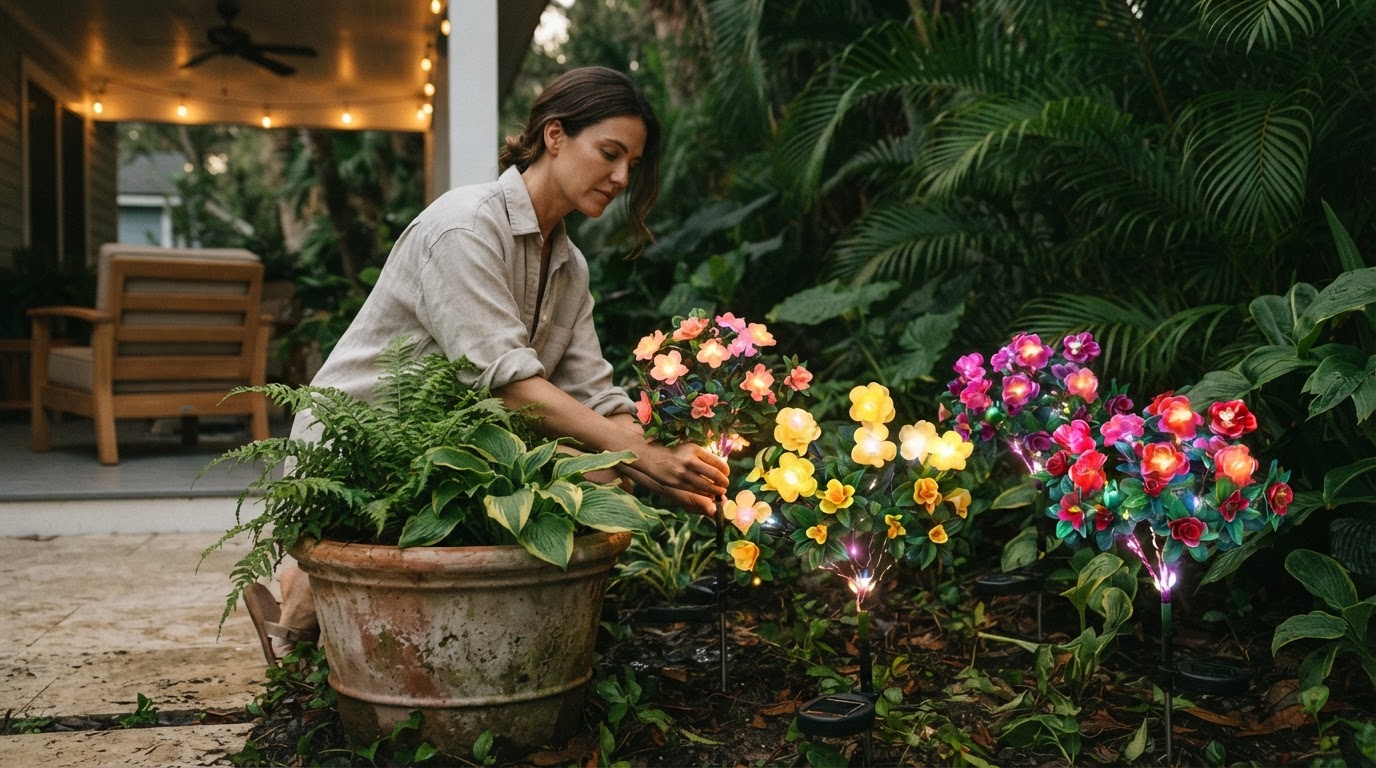 Weatherproofing The Yard With Solar Azalea Lights
