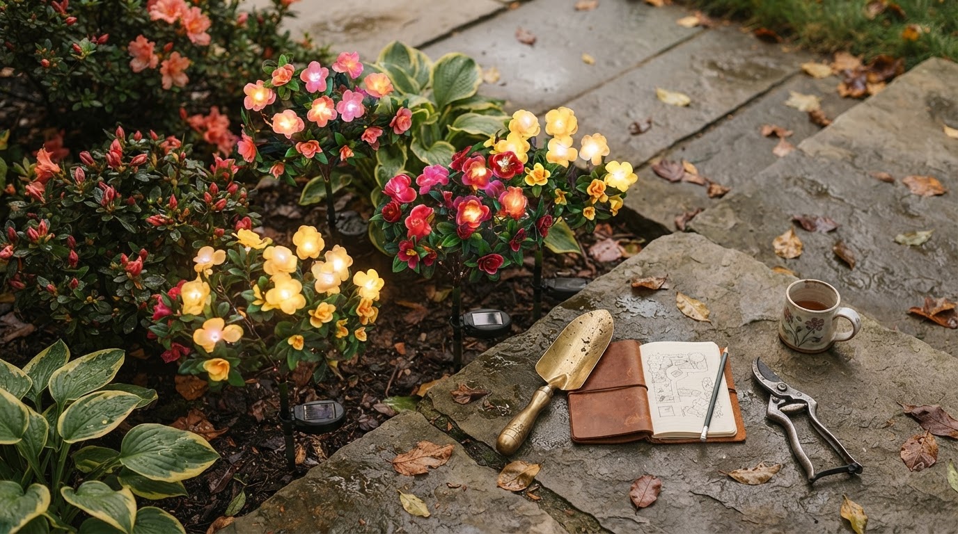Waterproof Solar Azalea Lights for Pathway Resilience