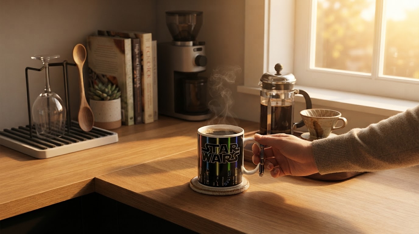 Is the Darth Vader mug with lightsaber handle practical?