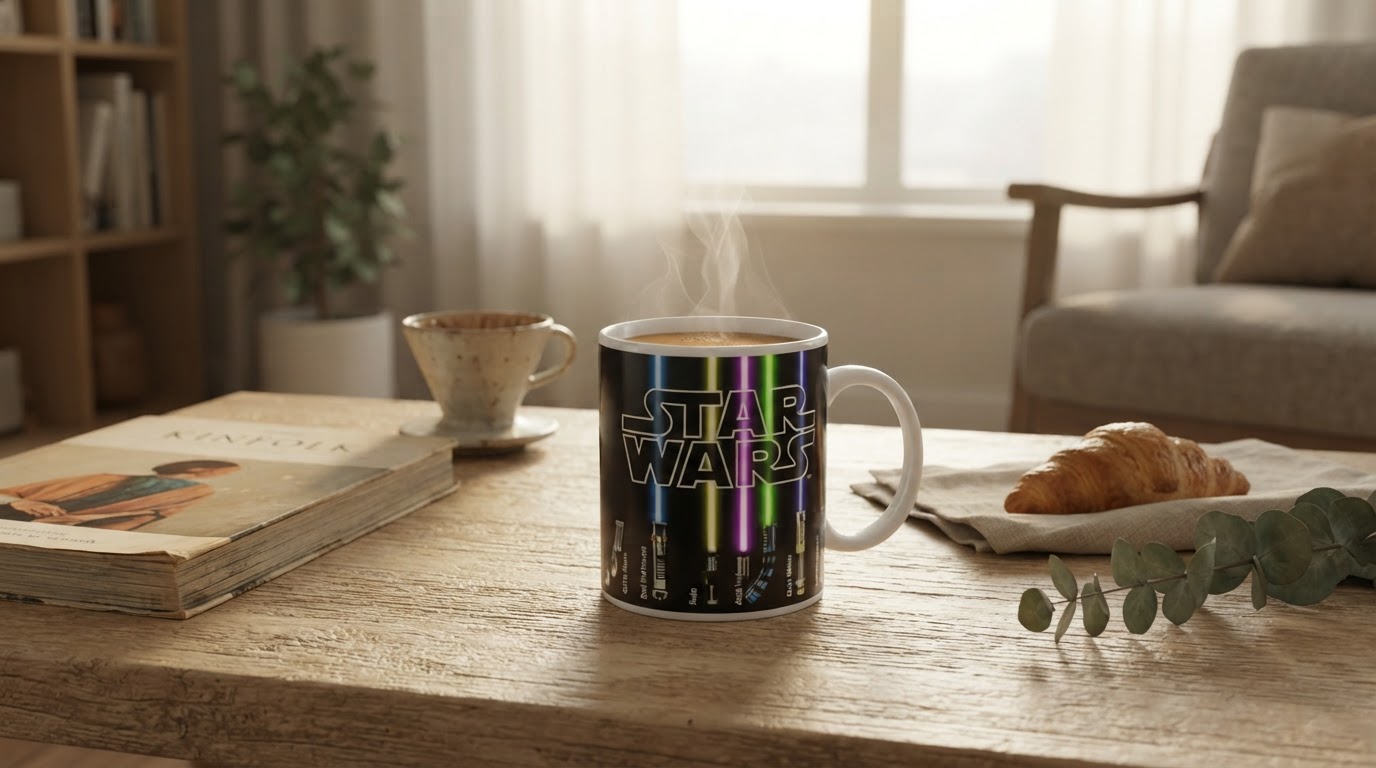 How does the heat sensitive Light Saber Mug work?