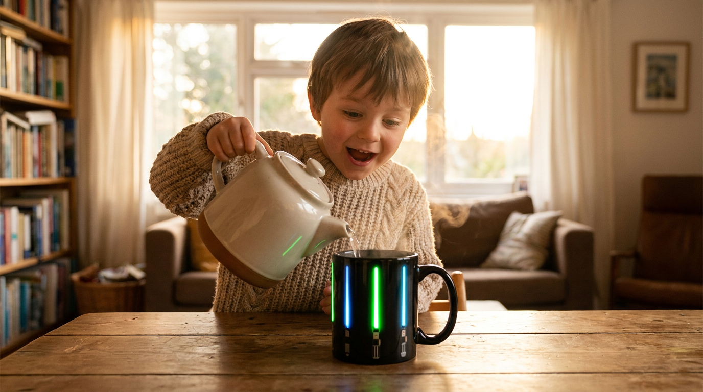 How do I activate the Light Saber Mug effect?