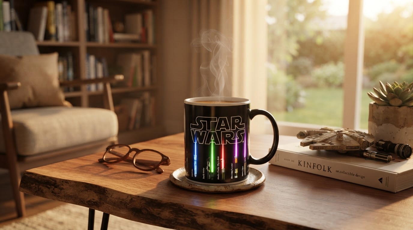 Where can I find a Jedi coffee cup with heat activation?