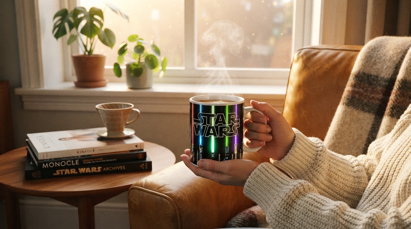 How does the Light Saber Mug heat activation work?