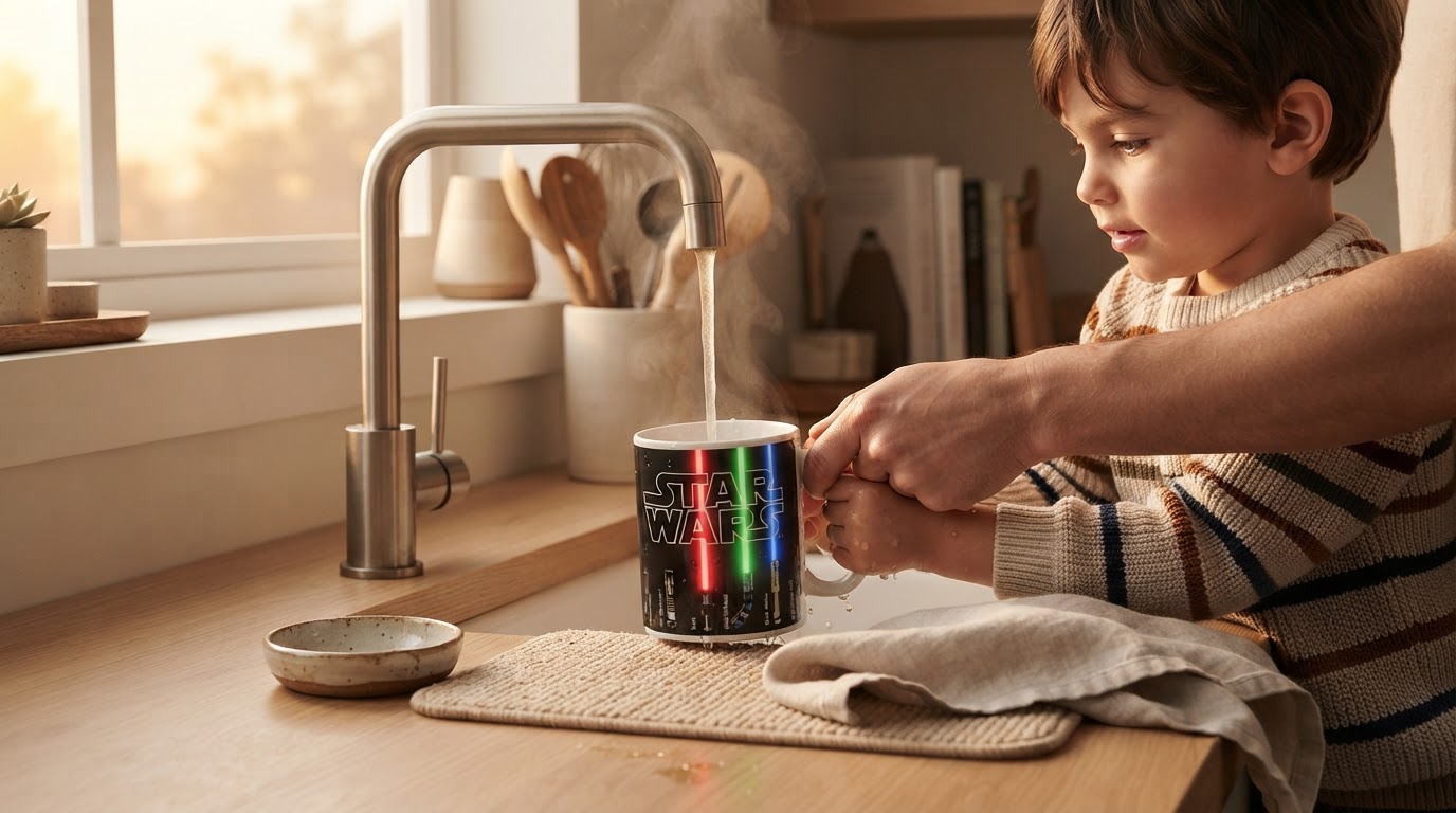How do I maintain a Light Saber Mug collectible cup?