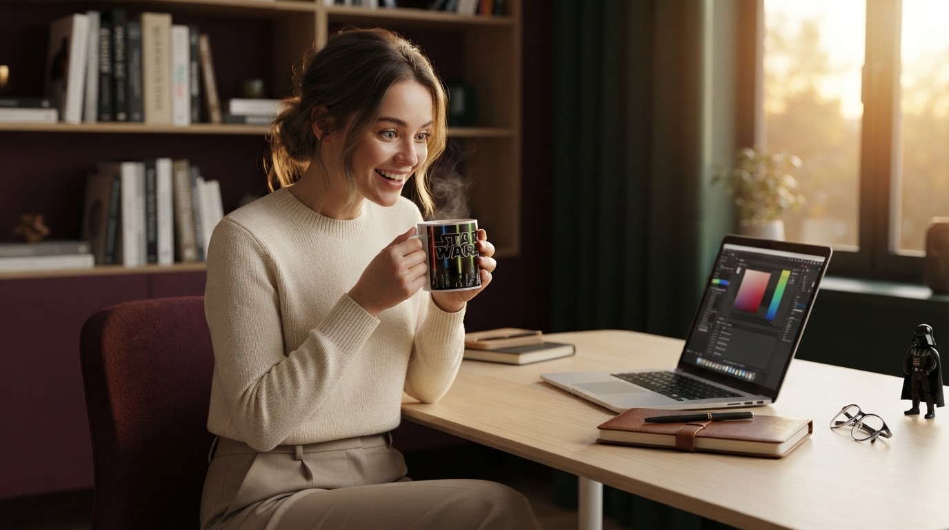 How to style a Light Saber Mug in a professional office?