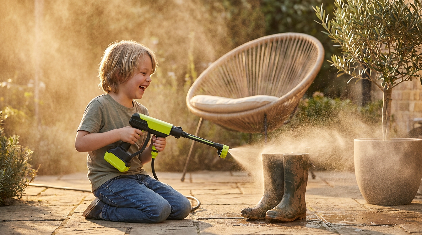 How do Cordless Pressure Washers utilize spray gun tech?