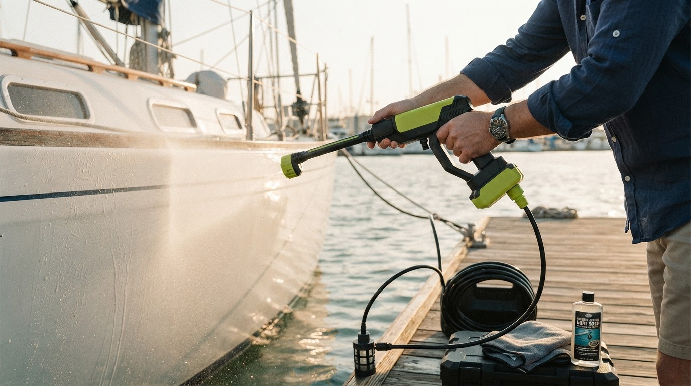 Maintaining Hulls with Cordless Pressure Washers