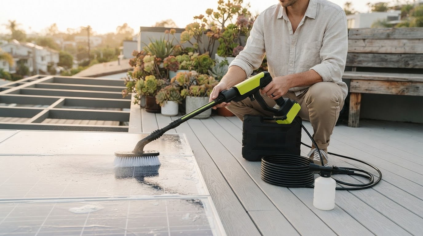 Can Cordless Pressure Washers Remove Oil From Solar Panels?