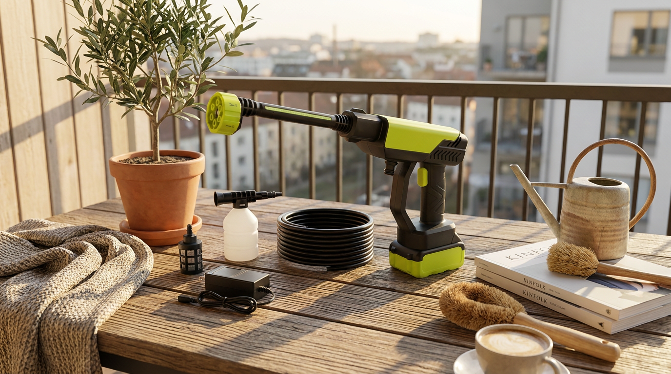 Maintaining Apartment Balconies with Cordless Pressure Washers