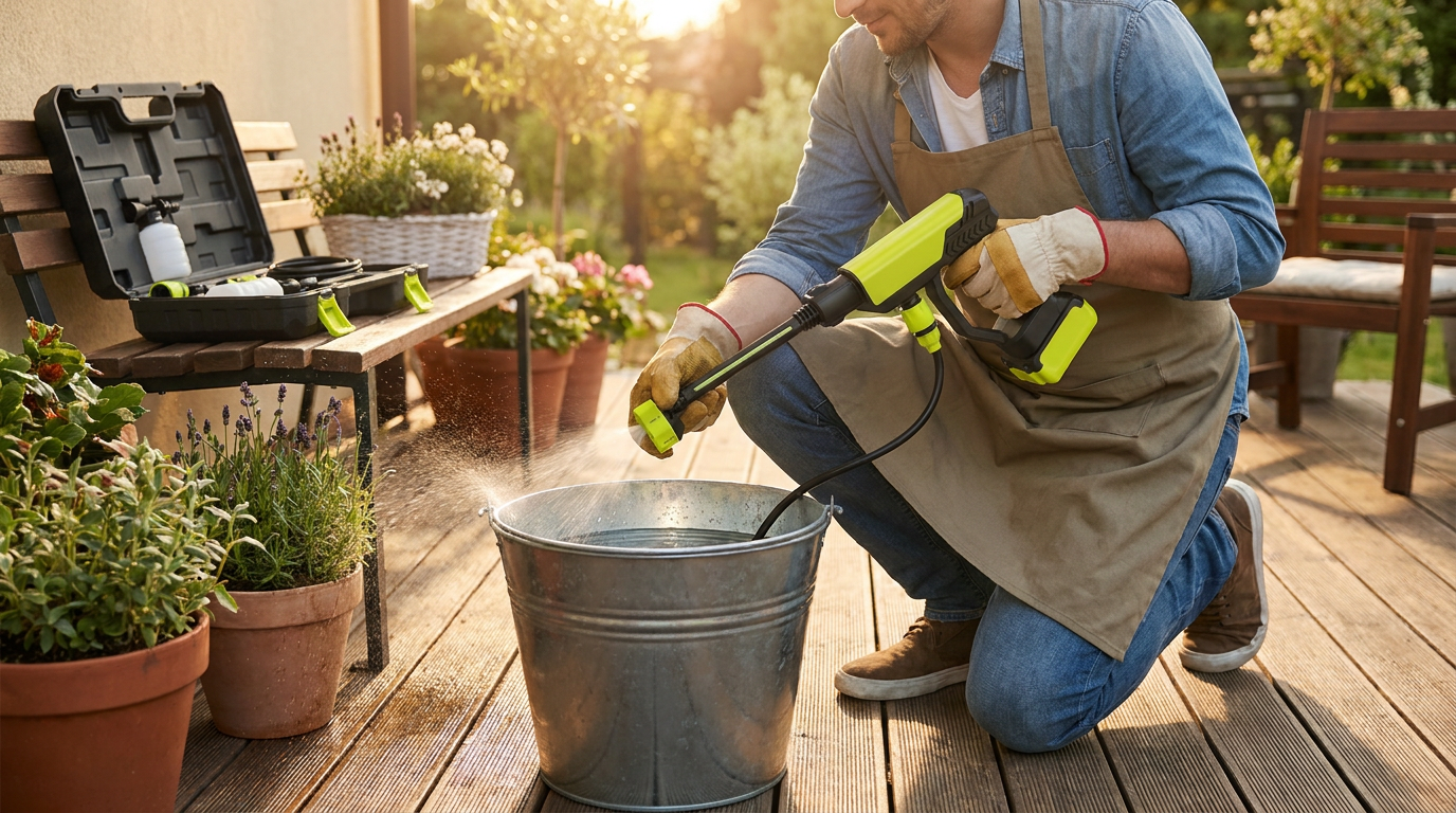 Can a Cordless Pressure Washer pull from a bucket?