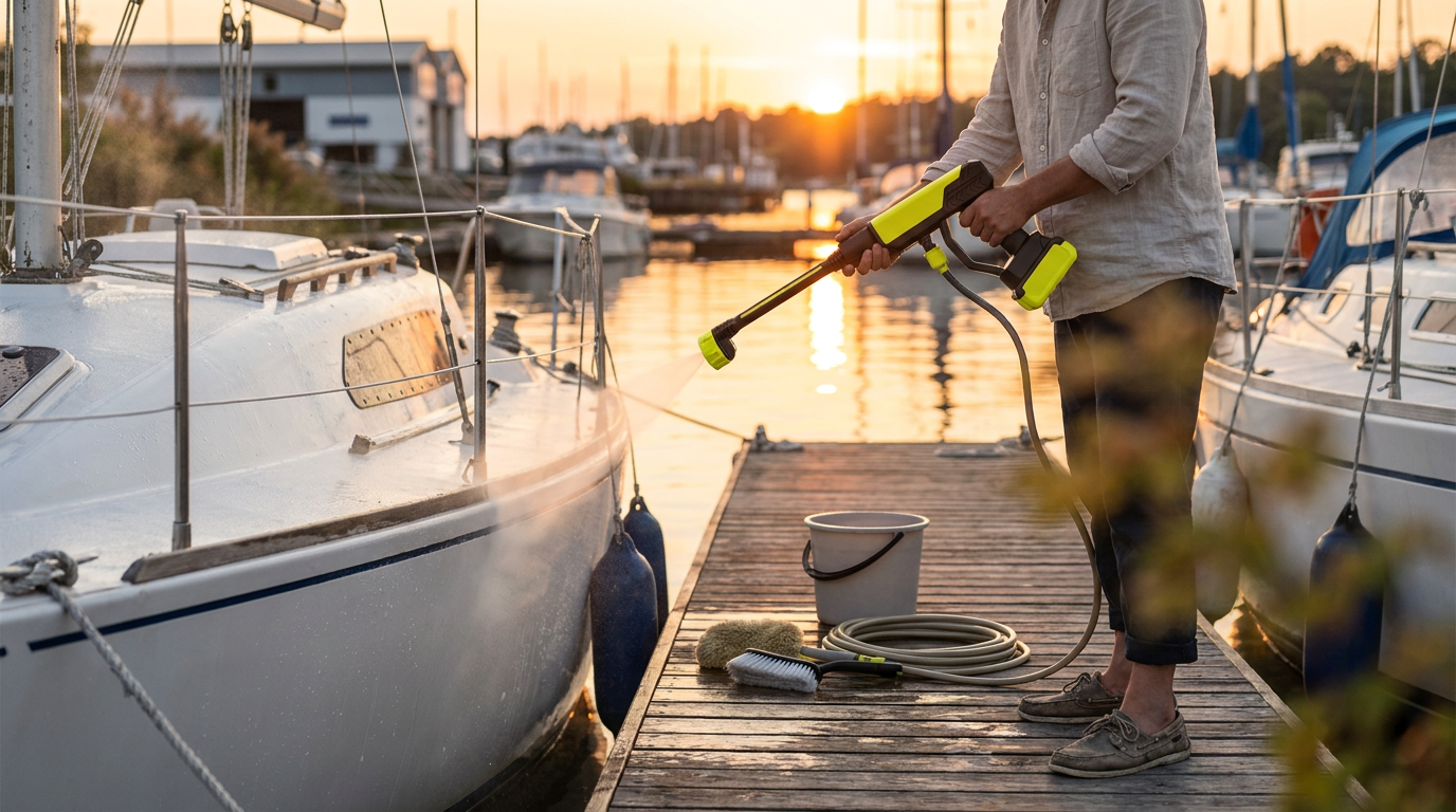 Can Cordless Pressure Washers Clean Boats at the Slip?