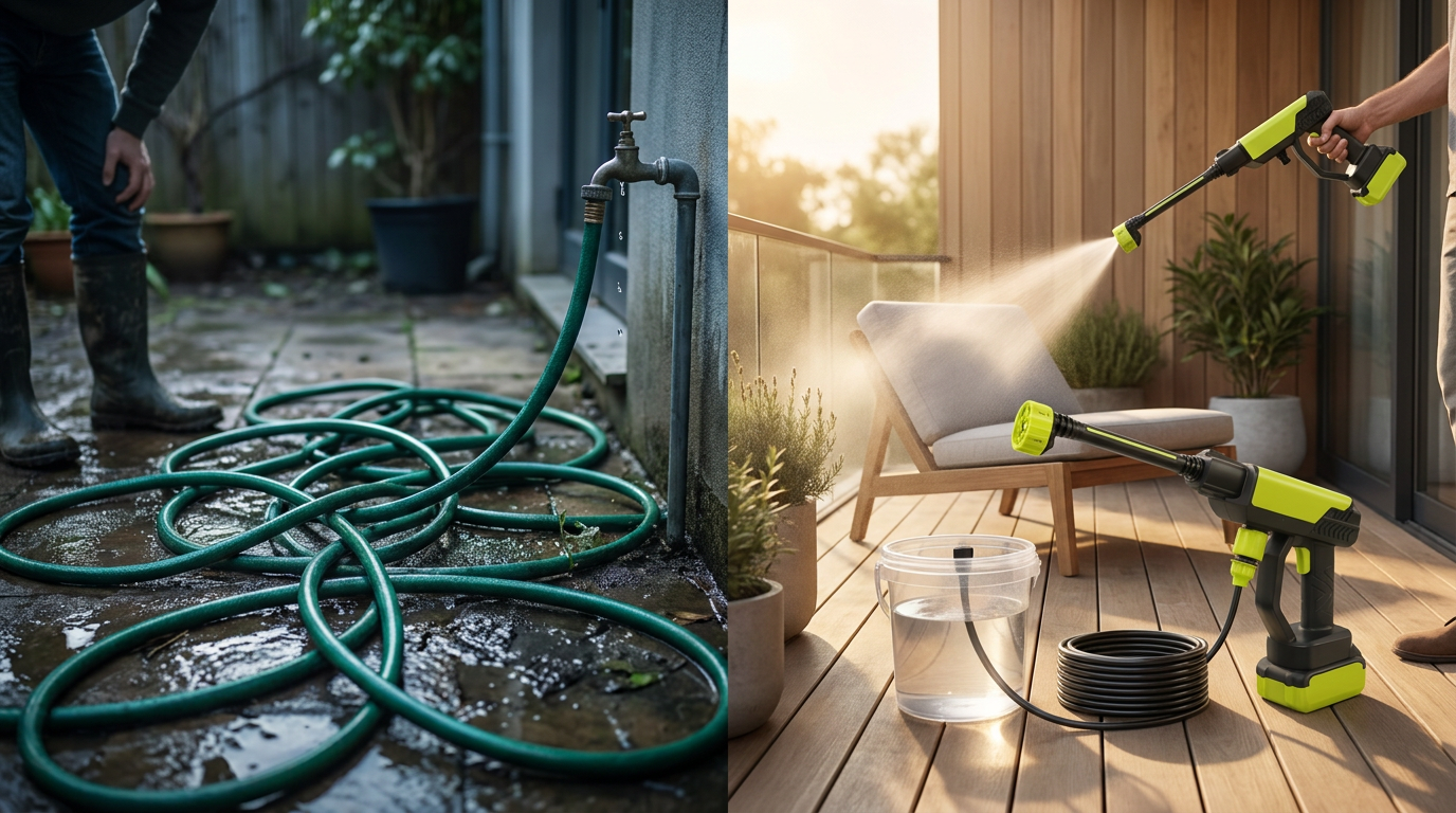 Integrated Tank Systems for Cordless Pressure Washers