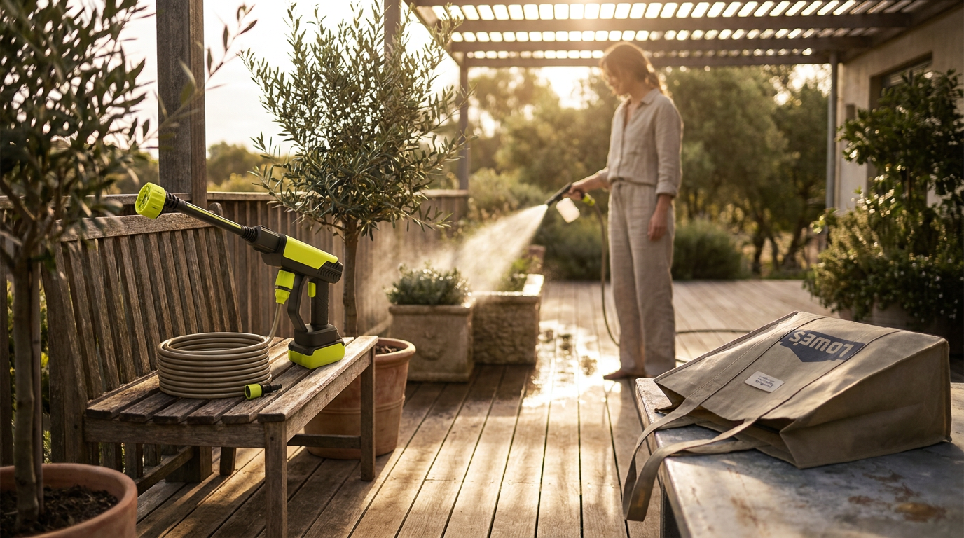 Lowe's Spring Deals Meet My Cordless Pressure Washer Test