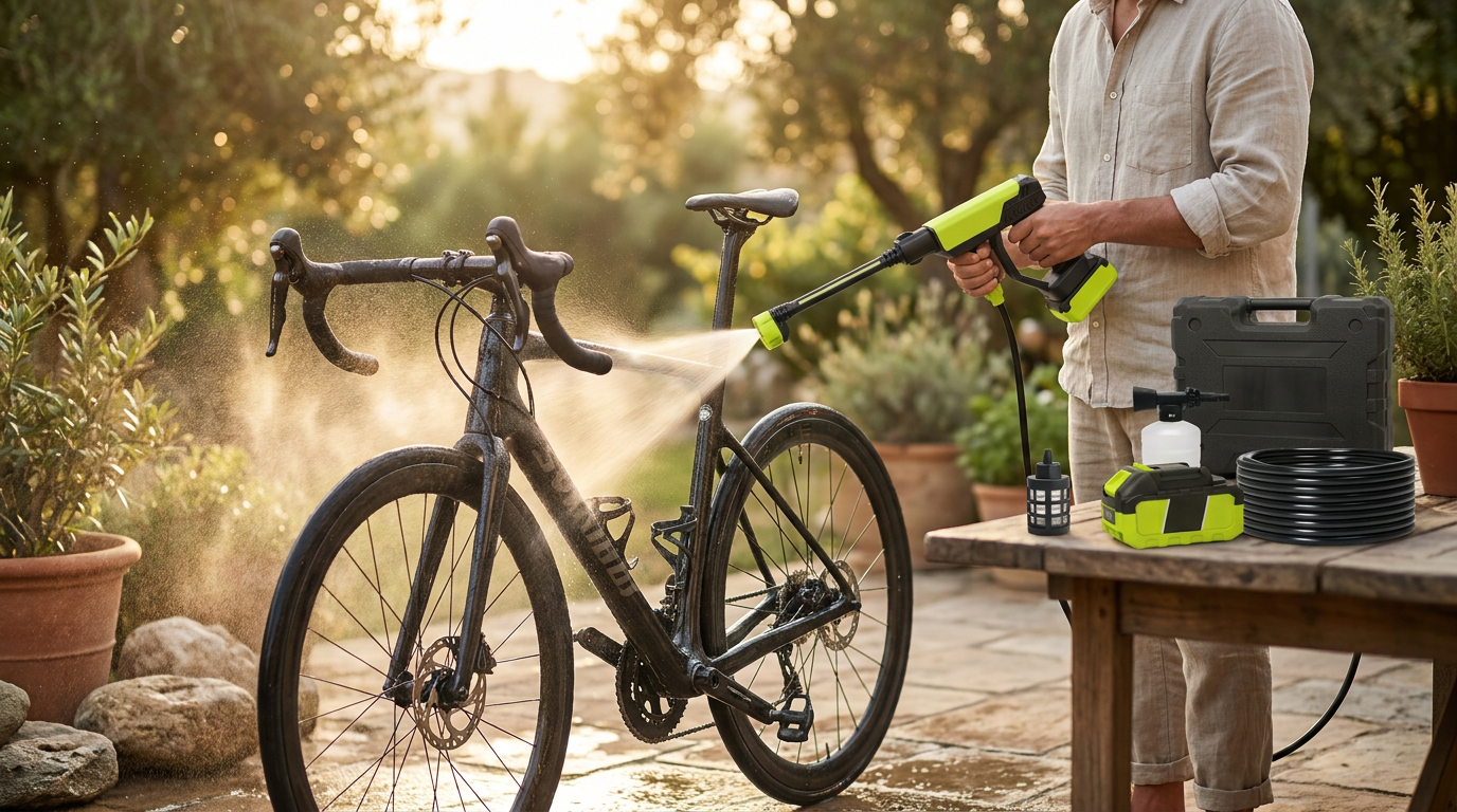 What PSI is safe for carbon fiber bikes with Cordless Pressure Washers?