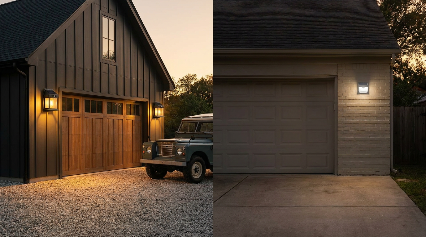 Selecting Black Solar Barn Lights for Garage Facades