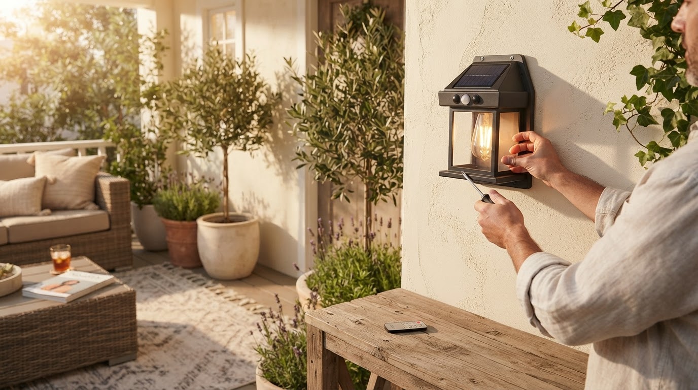 How to Install Wireless Solar Wall Lights on Your Porch