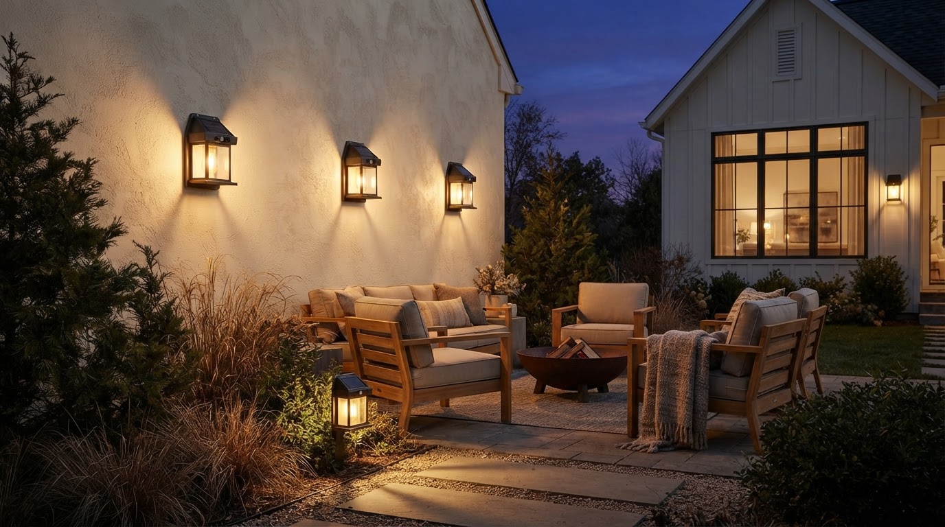 Choose solar wall lights by lux, not lumens, and winter sun hours