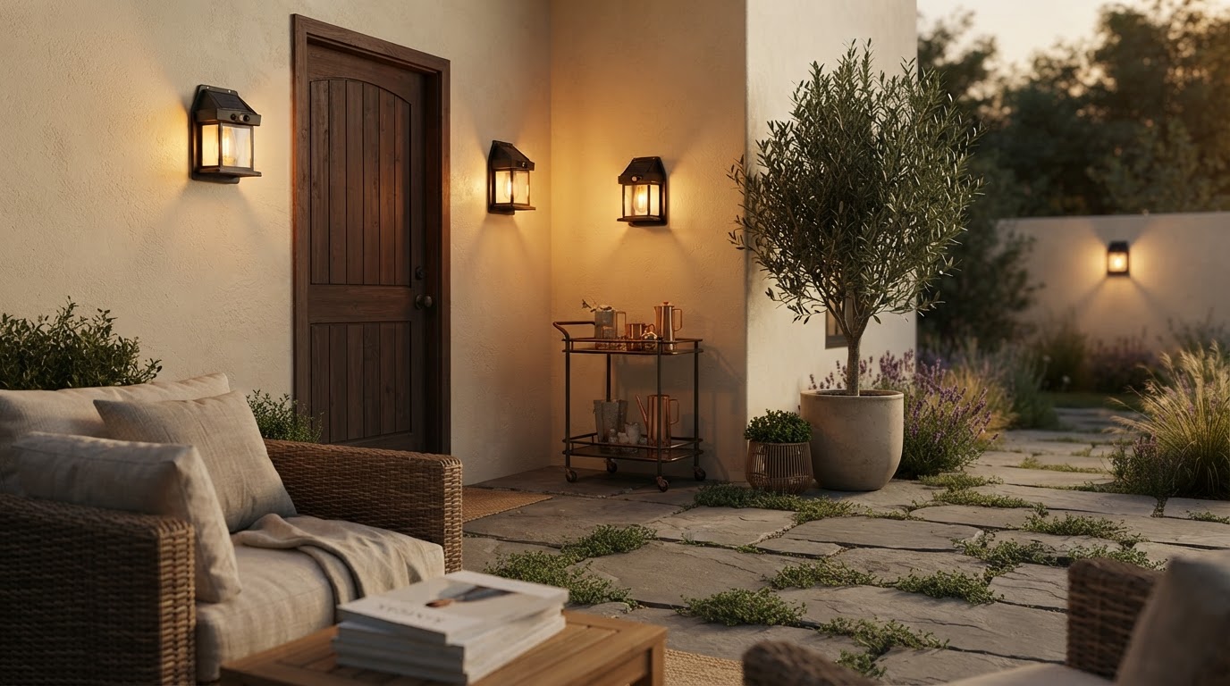 Omibee Security Lights vs. Solar Outdoor Wall Lights