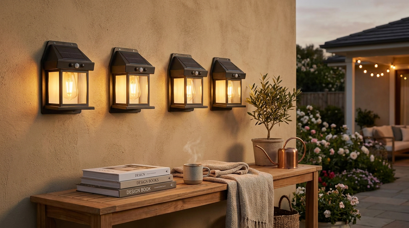 Solar Outdoor Wall Lights for Decorative House Exteriors