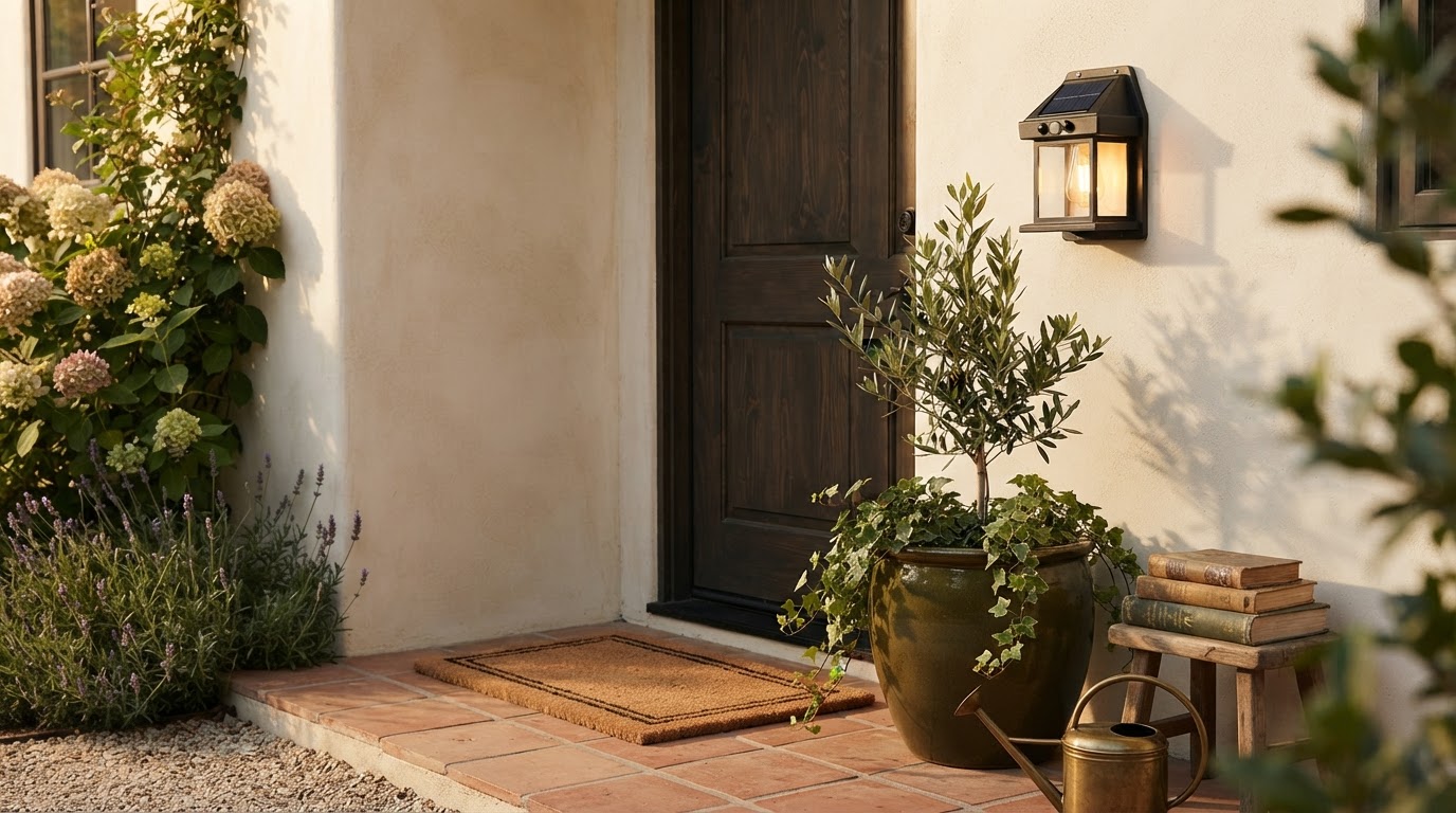 Solar Outdoor Wall Lights for Front Door Entry Security