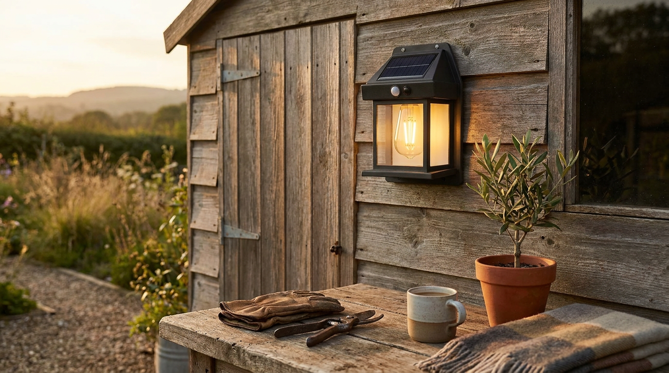 Solar Outdoor Wall Lights for Sheds Without Electricity
