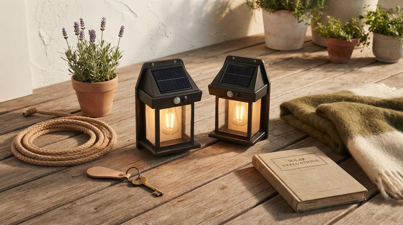 Solar Outdoor Wall Lights for Wireless Porch Security