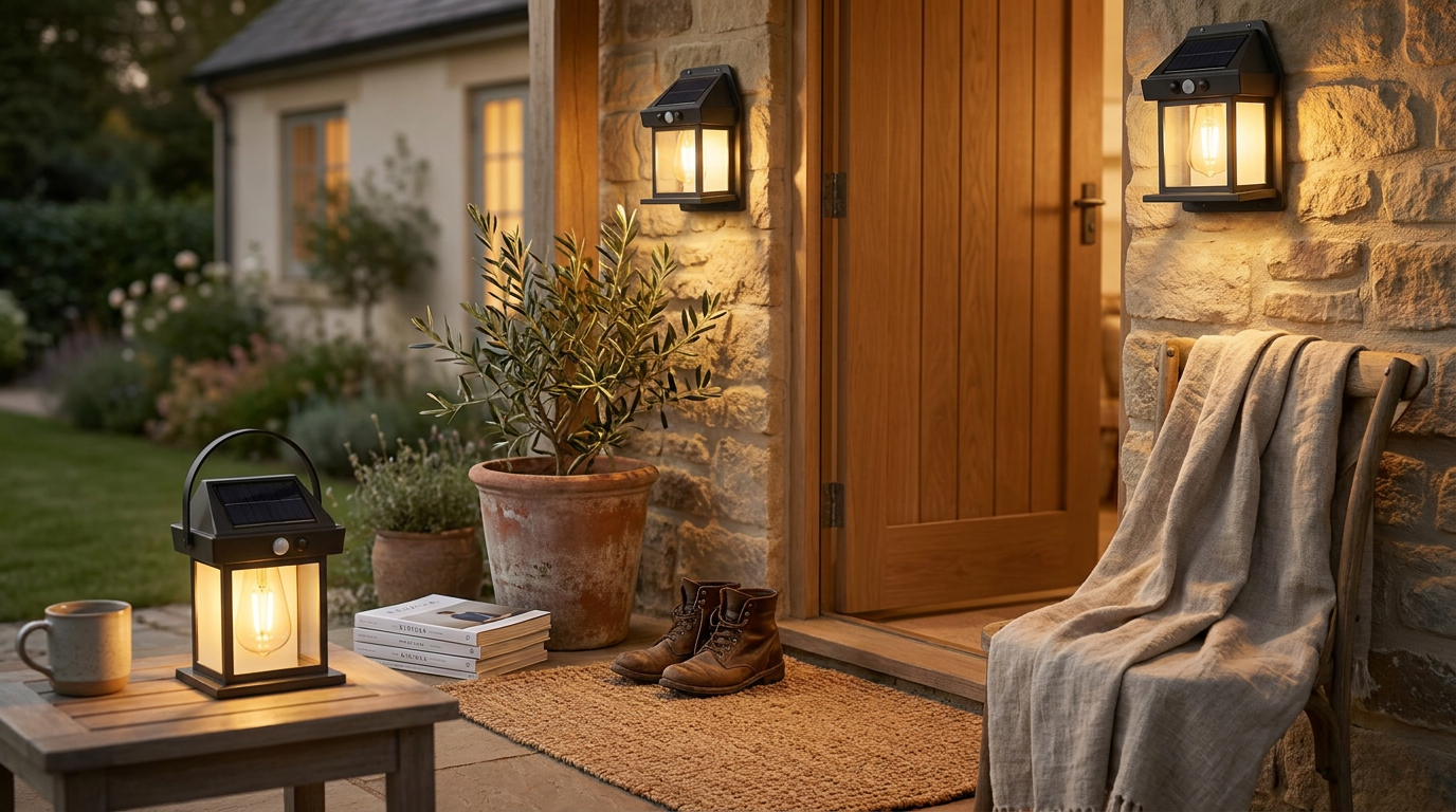 Solar Outdoor Wall Lights for Porch Safety
